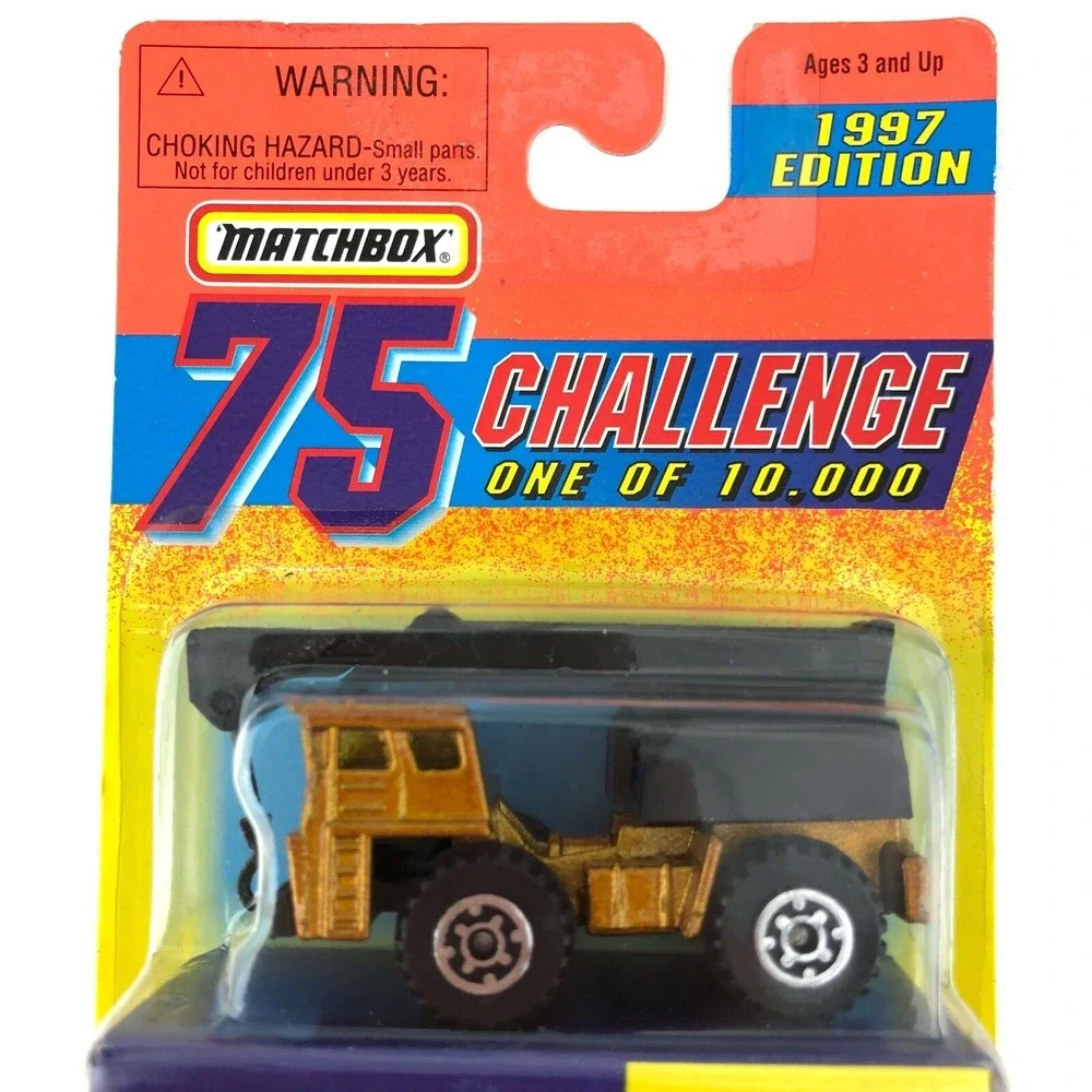 Matchbox 75 Challenge Mobile Crane Metallic Gold #42 1997 Ed Die Cast 1/64 Scale